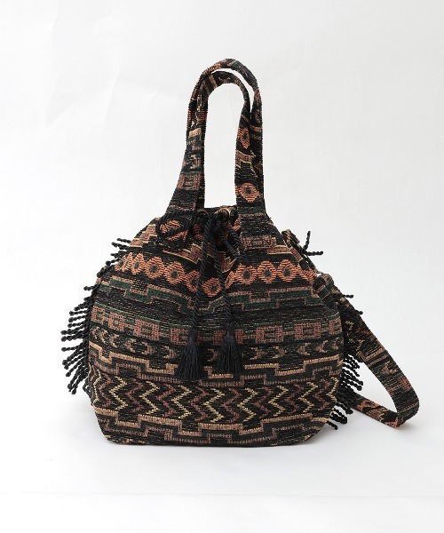 チチカカ(チチカカ)の「Rico ゴブラン巾着ショルダーバッグ(ショルダーバッグ・レディース・ピンク/ブラック・FREE)」の14枚目の写真