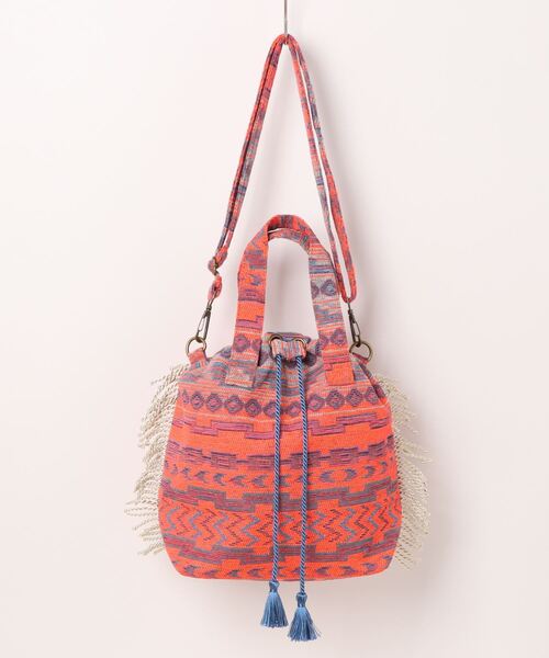 チチカカ(チチカカ)の「Rico ゴブラン巾着ショルダーバッグ(ショルダーバッグ・レディース・ピンク/ブラック・FREE)」の9枚目の写真
