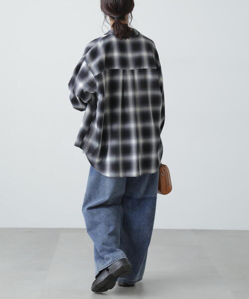 FREE'S MART(フリーズマート)の「◆オンブレチェックビッグシャツ(シャツ/ブラウス・レディース・オレンジ系その他/ブラック系その他・FREE)」の19枚目の写真