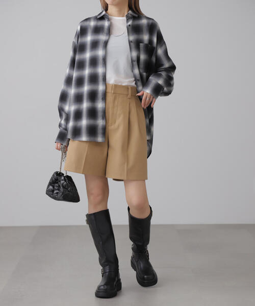 FREE'S MART(フリーズマート)の「◆オンブレチェックビッグシャツ(シャツ/ブラウス・レディース・オレンジ系その他/ブラック系その他・FREE)」の15枚目の写真