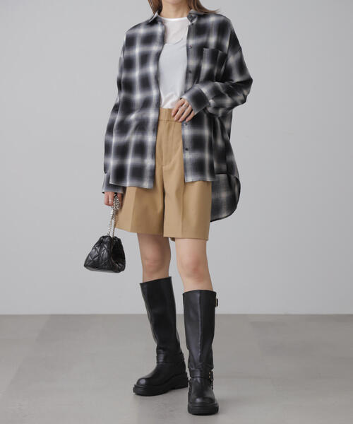 FREE'S MART(フリーズマート)の「◆オンブレチェックビッグシャツ(シャツ/ブラウス・レディース・オレンジ系その他/ブラック系その他・FREE)」の13枚目の写真