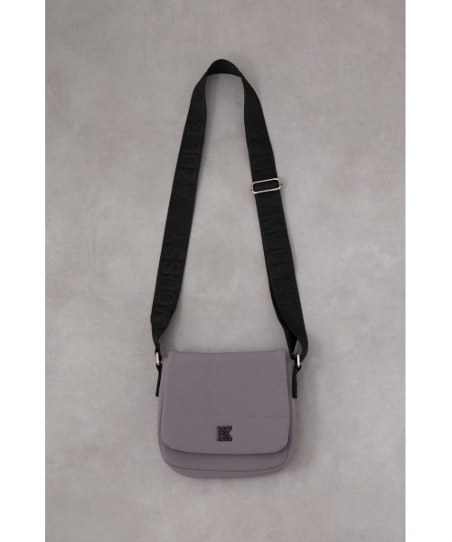 AZUL by moussy(アズールバイマウジー)の「AZロゴプレートミニショルダーバッグ(ショルダーバッグ・メンズ・グレー/ブラック・FREE)」の1枚目の写真