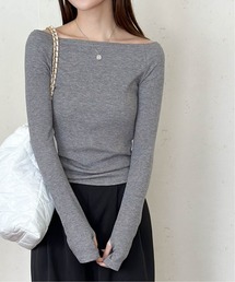 Per sist ence | ラメリブオフショルトップス(Tシャツ/カットソー)