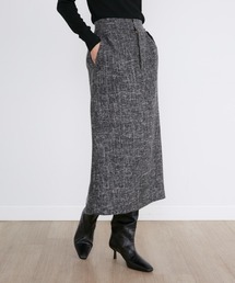 杢ツイードタイトミディスカート【セットアップ対応】