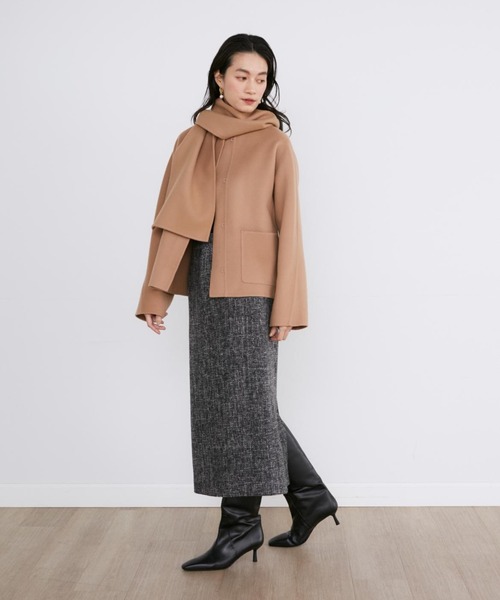 INED(イネド)の「杢ツイードタイトミディスカート【セットアップ対応】(スカート・レディース・ブラック・7号/9号)」の9枚目の写真