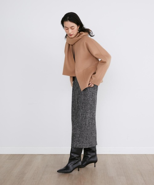 INED(イネド)の「杢ツイードタイトミディスカート【セットアップ対応】(スカート・レディース・ブラック・7号/9号)」の10枚目の写真