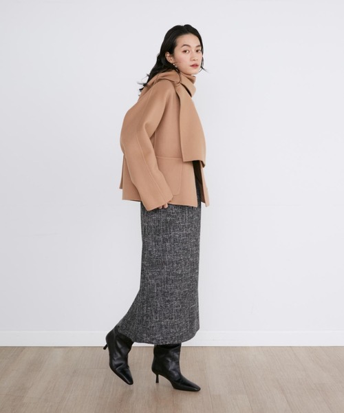 INED(イネド)の「杢ツイードタイトミディスカート【セットアップ対応】(スカート・レディース・ブラック・7号/9号)」の12枚目の写真