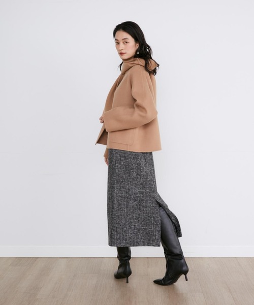 INED(イネド)の「杢ツイードタイトミディスカート【セットアップ対応】(スカート・レディース・ブラック・7号/9号)」の13枚目の写真