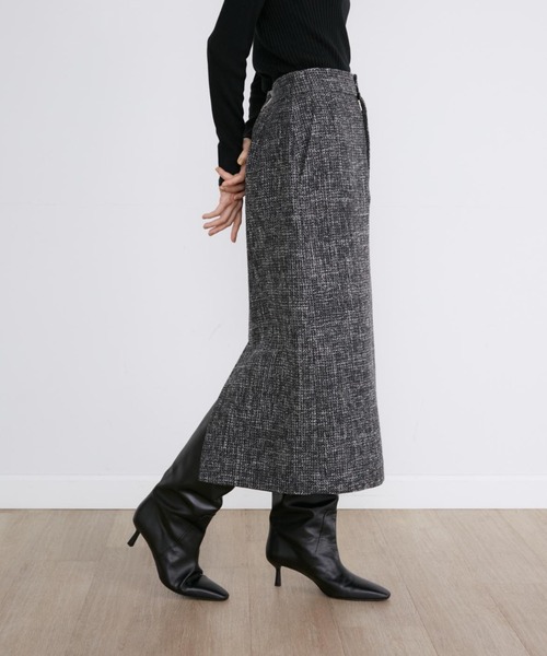 INED(イネド)の「杢ツイードタイトミディスカート【セットアップ対応】(スカート・レディース・ブラック・7号/9号)」の14枚目の写真