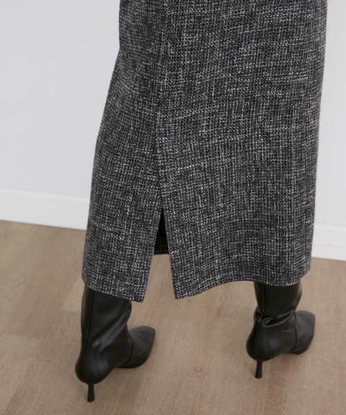 INED(イネド)の「杢ツイードタイトミディスカート【セットアップ対応】(スカート・レディース・ブラック・7号/9号)」の17枚目の写真