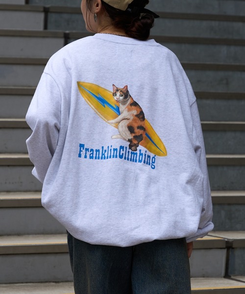 Franklin Climbing(フランクリンクライミング)の「【Franklin Climbing】キャット&サーフ スウェット(スウェット・メンズ・ネイビー/ライトグレー・LARGE/MEDIUM)」の5枚目の写真