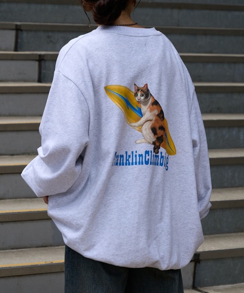 Franklin Climbing(フランクリンクライミング)の「【Franklin Climbing】キャット&サーフ スウェット(スウェット・メンズ・ネイビー/ライトグレー・LARGE/MEDIUM)」の4枚目の写真