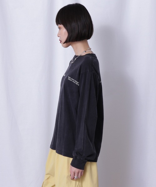 CREOLME（クレオルム）の「(CREOLME)ロゴプリントロングTシャツ