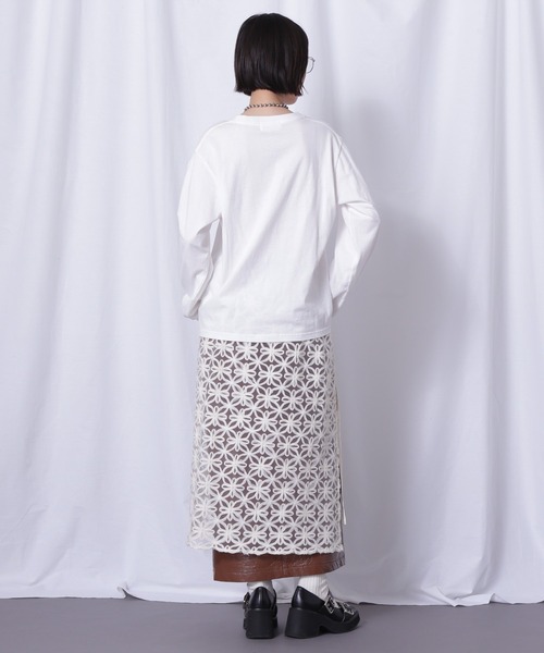tシャツ (CREOLME)ロゴプリントロングTシャツ レディース CREOLME（クレオルム）の「(CREOLME)ロゴプリントロングTシャツ