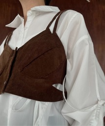 lawgy | corduroy front button bustier / コーデュロイフロントボタンビスチェ(キャミソール)