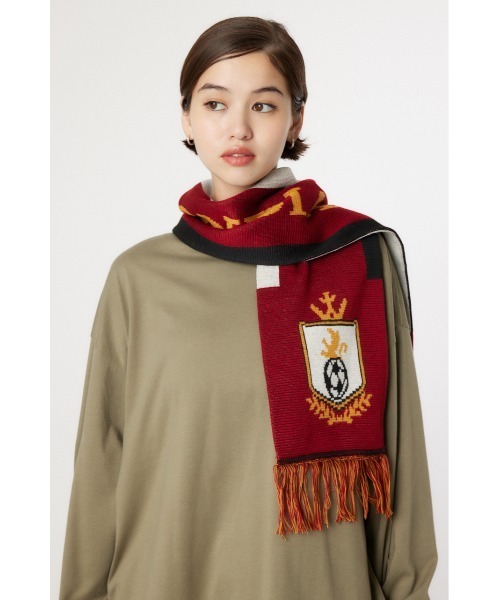 RODEO CROWNS WIDE BOWL（ロデオクラウンズワイドボウル）の「アソートフットボールマフラー（マフラー・レディース・ダークグリーン/オレンジ/マジェンタ・FREE）」の2枚目の写真