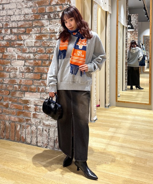 RODEO CROWNS WIDE BOWL（ロデオクラウンズワイドボウル）の「アソートフットボールマフラー（マフラー・レディース・ダークグリーン/オレンジ/マジェンタ・FREE）」の20枚目の写真