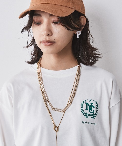 CHIC STYLE（シックスタイル）の「綿100％ロゴプリントロングスリーブTシャツ ＜大きいサイズ有＞シックスタイル　（Tシャツ/カットソー・レディース・オフホワイト/チャコール・M/L/LL/3L/4L/5L）」の17枚目の写真