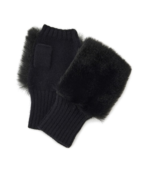 VIS（ビス）の「フィンガーレスファーアームウォーマー（手袋・レディース・ブラック/キナリ/ベージュ・FREE）」の11枚目の写真