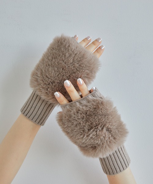 セール】フィンガーレスファーアームウォーマー（手袋）｜VIS（ビス