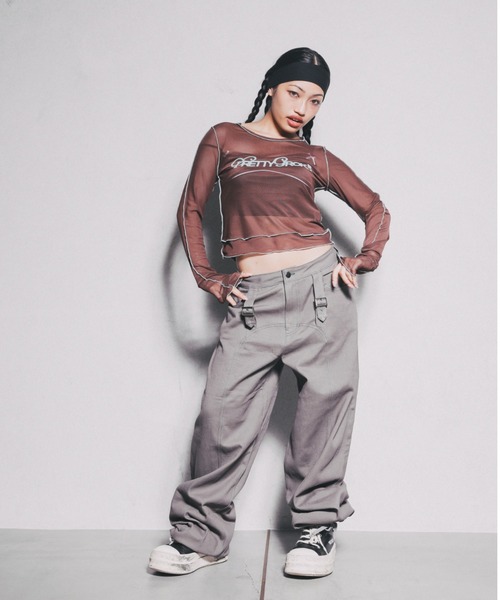 HTH（エイチティーエイチ）の「sheer tops（その他トップス・レディース・ブラウン/グレー/サックスブルー・フリー）」の11枚目の写真