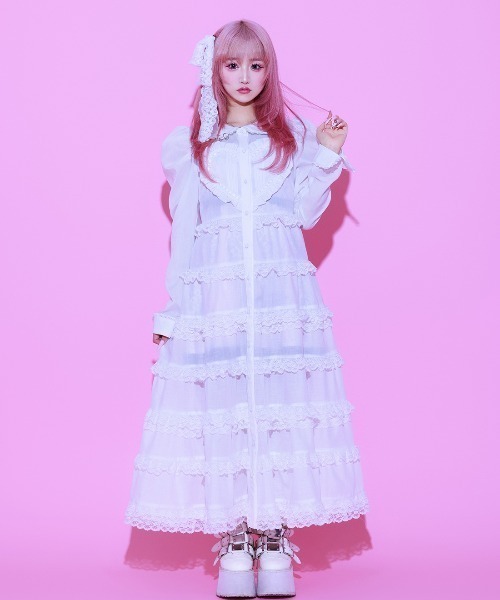 Full of tiered long dress（シャツワンピース）｜AVENCHUMU