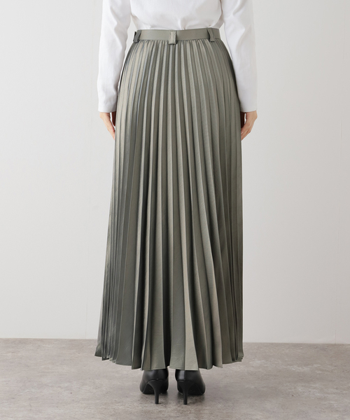 FUMIE TANAKA(フミエタナカ)の「【FUMIE TANAKA(フミエタナカ)】shiny pleats sk:スカート(スカート・レディース・チャコールグレー・2)」の5枚目の写真