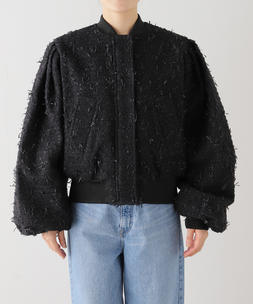 NINA RICCI/ニナ リッチ TWEED BOMBER JK ジャケット 24ACMA003PA0487