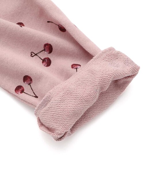 apres les cours（アプレレクール）の「リボン・さくらんぼ柄裏毛パジャマ（ルームウェア/パジャマ・キッズ・アイボリー/ピンク・130/120/110/100/90/80）」の12枚目の写真