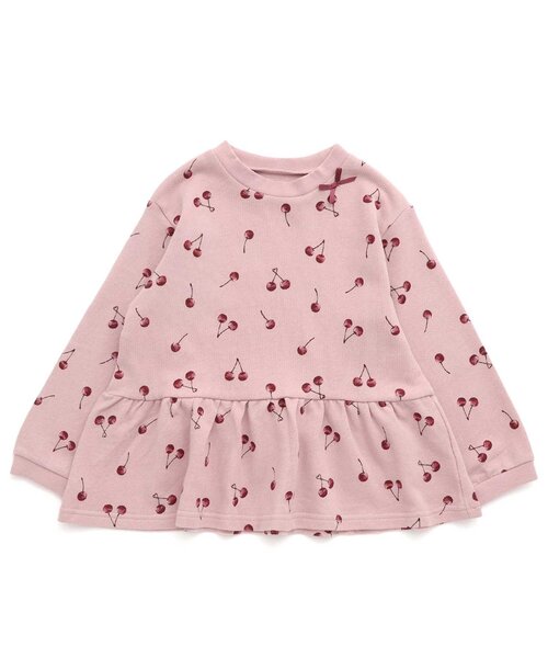 apres les cours（アプレレクール）の「リボン・さくらんぼ柄裏毛パジャマ（ルームウェア/パジャマ・キッズ・アイボリー/ピンク・130/120/110/100/90/80）」の17枚目の写真