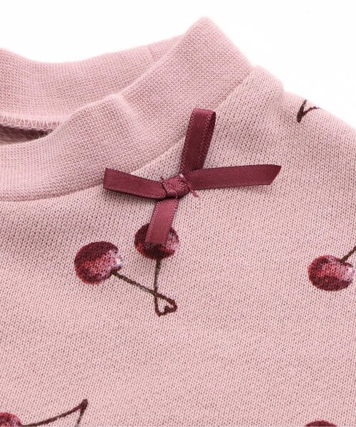 apres les cours（アプレレクール）の「リボン・さくらんぼ柄裏毛パジャマ（ルームウェア/パジャマ・キッズ・アイボリー/ピンク・130/120/110/100/90/80）」の21枚目の写真