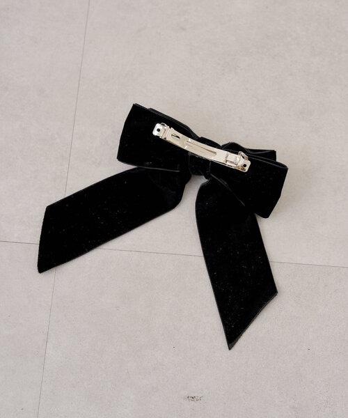 Chico（チコ）の「【新色追加】プレート付リボンバレッタ（イヤリング・レディース・ブラウン/ブラック/アイボリー/ダークブラウン・FREE）」の9枚目の写真