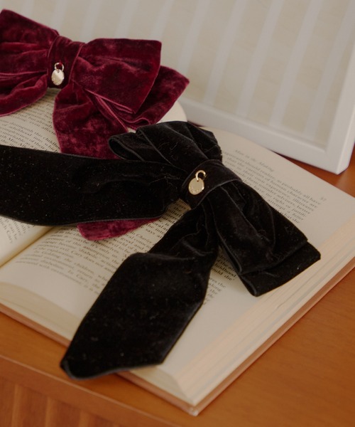 Chico（チコ）の「【新色追加】プレート付リボンバレッタ（イヤリング・レディース・ブラウン/ブラック/アイボリー/ダークブラウン・FREE）」の13枚目の写真