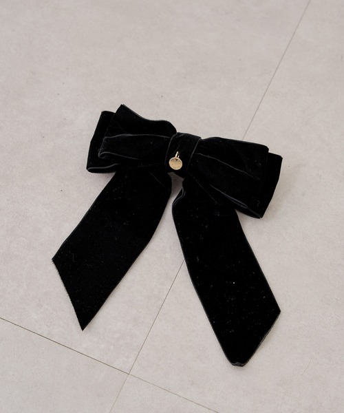 Chico（チコ）の「【新色追加】プレート付リボンバレッタ（イヤリング・レディース・ブラウン/ブラック/アイボリー/ダークブラウン・FREE）」の18枚目の写真