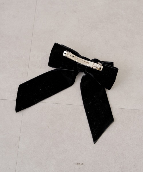 Chico（チコ）の「【新色追加】プレート付リボンバレッタ（イヤリング・レディース・ブラウン/ブラック/アイボリー/ダークブラウン・FREE）」の19枚目の写真