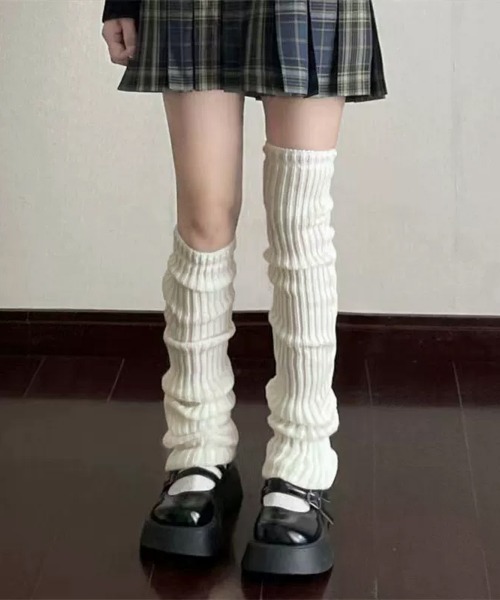Miniministore(ミニミニストア)の「ニットレッグウォーマー レディース 靴下(レッグウォーマー・レディース・グレー/オフホワイト/ブラック/アイボリー・40cm/50cm/70cm)」の3枚目の写真