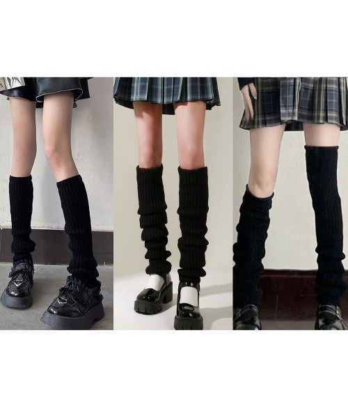 Miniministore(ミニミニストア)の「ニットレッグウォーマー レディース 靴下(レッグウォーマー・レディース・グレー/オフホワイト/ブラック/アイボリー・40cm/50cm/70cm)」の17枚目の写真