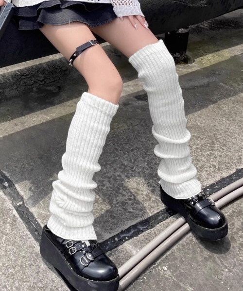 Miniministore(ミニミニストア)の「ニットレッグウォーマー レディース 靴下(レッグウォーマー・レディース・グレー/オフホワイト/ブラック/アイボリー・40cm/50cm/70cm)」の6枚目の写真