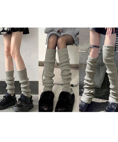 Miniministore(ミニミニストア)の「ニットレッグウォーマー レディース 靴下(レッグウォーマー・レディース・グレー/オフホワイト/ブラック/アイボリー・40cm/50cm/70cm)」の11枚目の写真