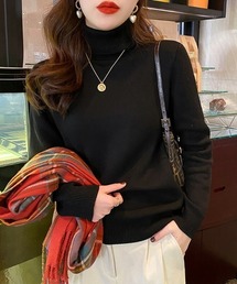 COCOMOMO（ココモモ）の「裏起毛 タートルネックニット ふわふわ裏シャギー（ニット/セーター）」