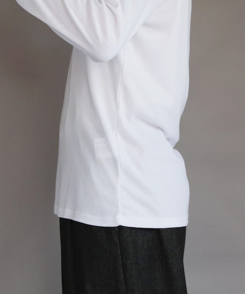 ８(eight)（エイト）の「T/CフライスUネック長袖Tシャツ（Tシャツ/カットソー・メンズ・ネイビー/ホワイト/ブラック/グレー/チャコールグレー・MEDIUM/X-LARGE/LARGE）」の10枚目の写真