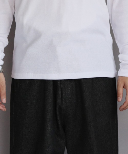 ８(eight)（エイト）の「T/CフライスUネック長袖Tシャツ（Tシャツ/カットソー・メンズ・ネイビー/ホワイト/ブラック/グレー/チャコールグレー・MEDIUM/X-LARGE/LARGE）」の15枚目の写真