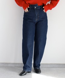 〈セットアップコーデ可能〉ラップカーブデニムパンツ