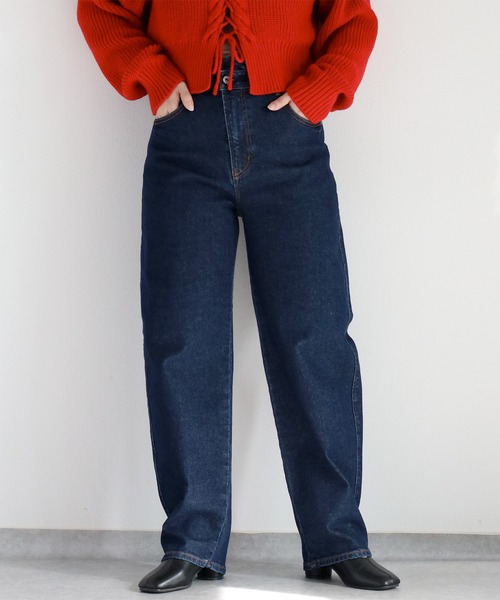cepo(セポ)の「〈セットアップコーデ可能〉ラップカーブデニムパンツ(デニムパンツ・レディース・ワンウォッシュ/ブルー系2・S/M/L)」の8枚目の写真