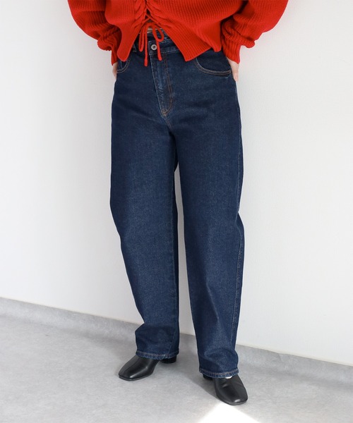 cepo(セポ)の「〈セットアップコーデ可能〉ラップカーブデニムパンツ(デニムパンツ・レディース・ワンウォッシュ/ブルー系2・S/M/L)」の9枚目の写真
