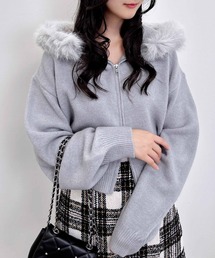 INGNI | ファー付ニットパーカー(パーカー)