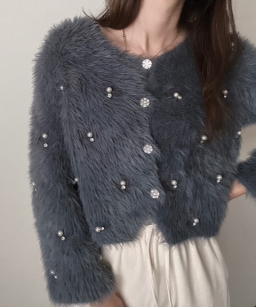 パール＆ストーンカーディガン（Tシャツ/カットソー）｜deux amour