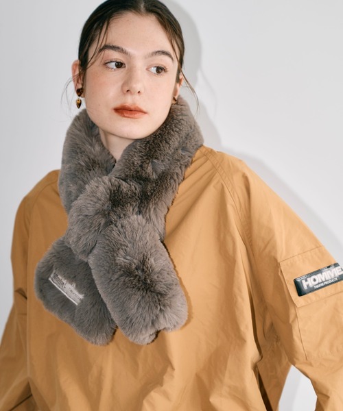 THEATRE PRODUCTS（シアタープロダクツ）の「フェイクファーティペット（マフラー・レディース・アイボリー/グレイッシュベージュ/グレー/ブラック・FREE）」の14枚目の写真