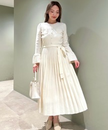 セルフォード　長袖ワンピース CELFORD（セルフォード）の「サテンウエストツイストワンピース