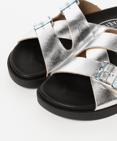 Ray BEAMS（レイビームス）の「PLAKTON / ダブル バックル サンダル（サンダル・レディース・シルバー/ブラック・38/37/36/39）」の3枚目の写真